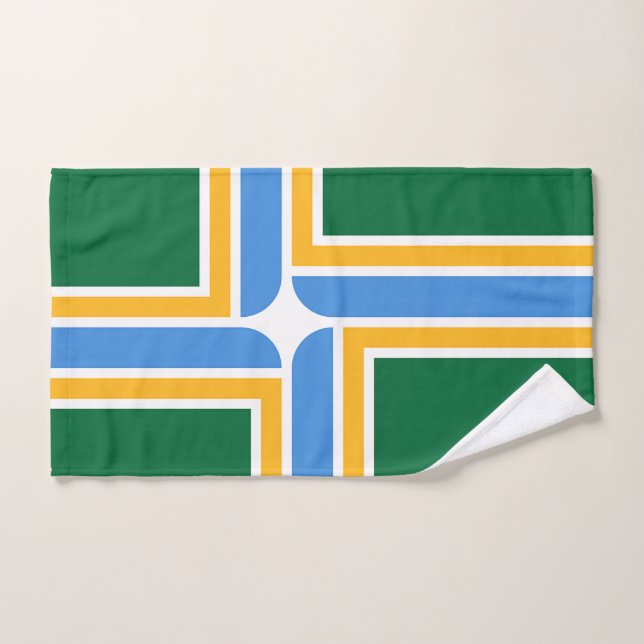 Mão toalha com bandeira de Portland City, EUA (Toalha de mão)