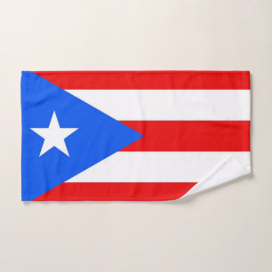 Mão toalha com bandeira de Porto Rico, EUA