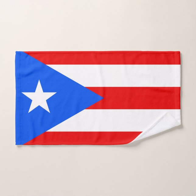 Mão toalha com bandeira de Porto Rico, EUA (Toalha de mão)