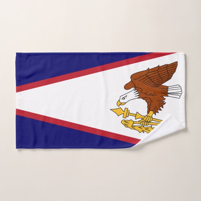Mão Toalha com Bandeira de Samoa Americana, EUA (Toalha de mão)