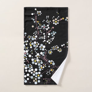 Mão Toalha de Banho Flor de Cerejeira Mosaico Japonesa