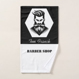 Mão Toalha de Barber Preta&branca Comprada por Barber