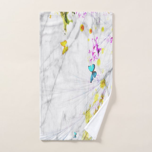 Mão toalha de borboleta de luxo (Toalha de mão)