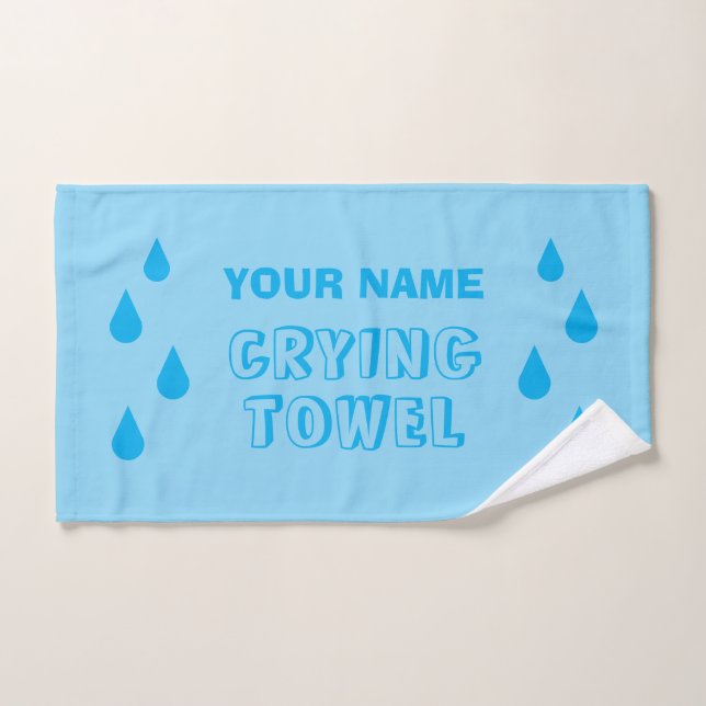Mão Toalha de chorar personalizada com gotas de lágrim (Toalha de mão)