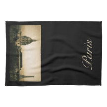 Toalha de cozinha de Paris do vintage