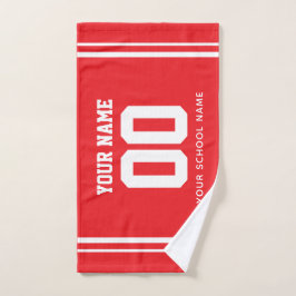 Mão Toalha de Futebol Personalizada com Nome e Número,
