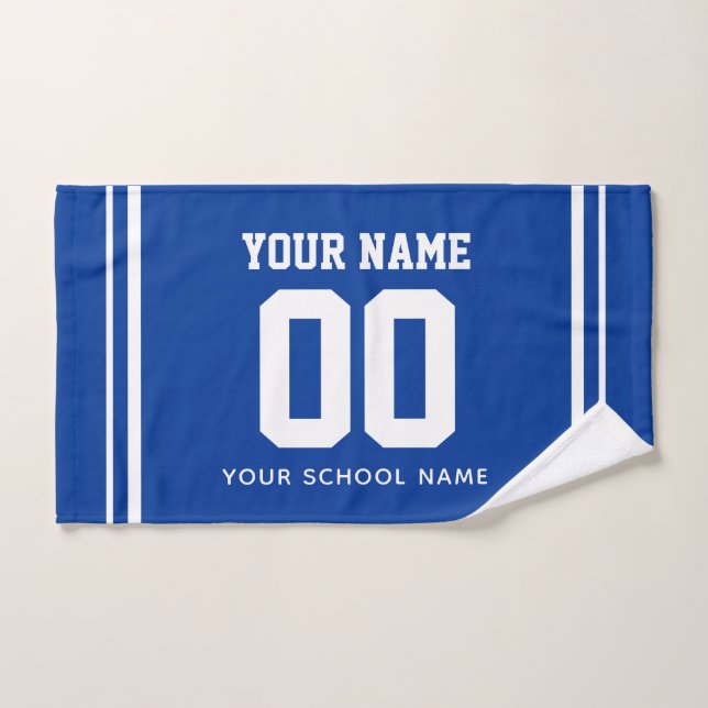 Mão Toalha de Futebol Personalizada com Nome e Número, (Toalha de mão)