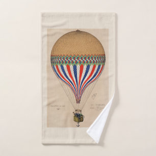 Mão Toalha de mão: BALÃO DE AR QUENTE COM BANDEIRA F