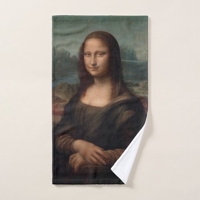 Mão Toalha de mão: LEONARDO DA VINCI : MONA LISA (Toalha de mão)