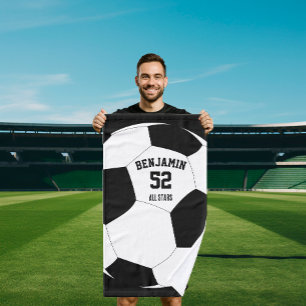 Mão toalha esportiva de futebol, toalha de banho do tr