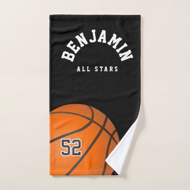 Mão Toalha personalizada de basquetebol desportivo - T (Toalha de mão)
