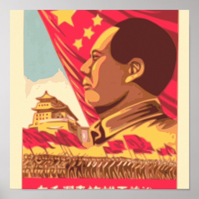 Mao Zedong - Poster da Revolução Cultural (Frente)