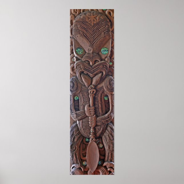 Maori Kahungunu Carving Impressão (Frente)