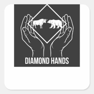 Mãos de Diamante — Adesivo Quadrado