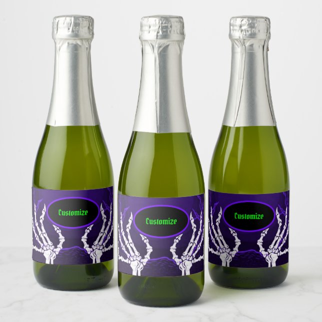 Mãos de Esqueleto Roxo (Garrafas)