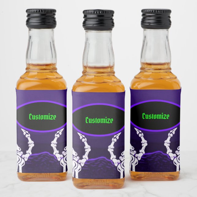 Mãos de Esqueleto Roxo (Garrafas)