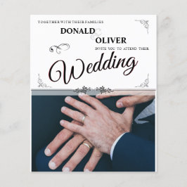 Mãos de um Casal de Casamento Gay com Anéis