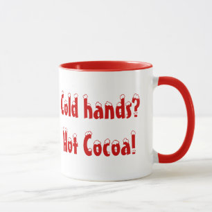 Mãos frias? Cacau quente! Caneca
