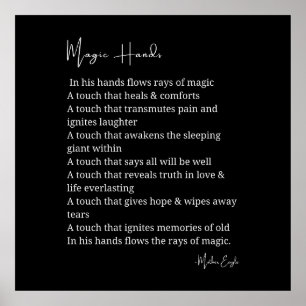 Mãos mágicas adoram poesia poesia poster arte deco