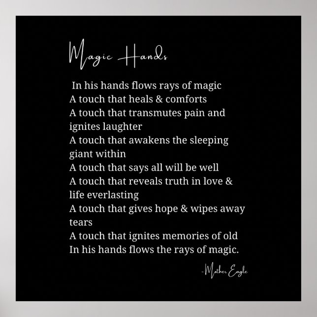 Mãos mágicas adoram poesia poesia poster arte deco (Frente)