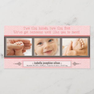 Mãos Pequenas, Anúncio de Nascimento de Pés Pequen