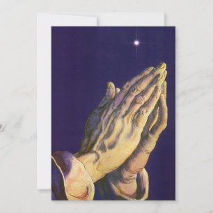 Mãos Vintage Rezando com a Estrela de Belém
