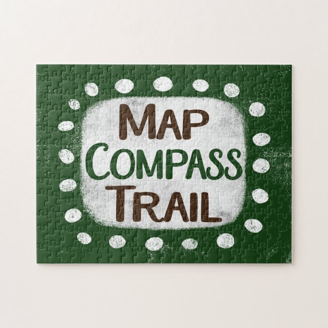 Map Compass Trail Quebra-cabeça (Horizontal)