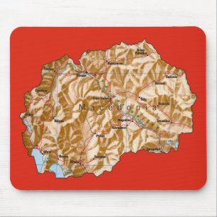 Map Mousepad da Macedônia do Norte