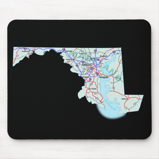 Map Mousepad de Maryland (Frente)