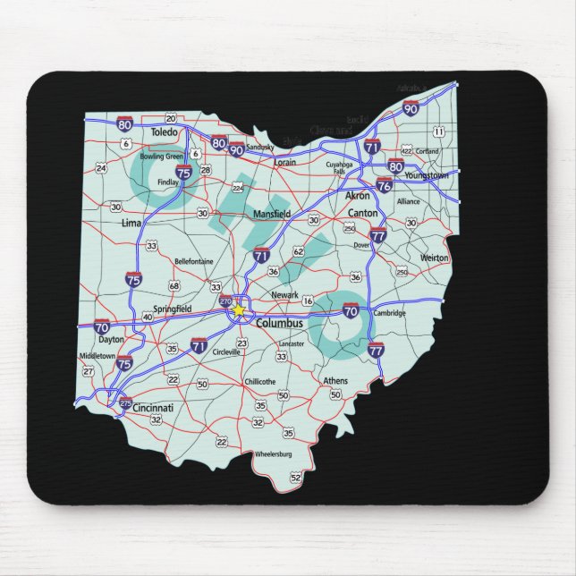 Map Mousepad de Ohio (Frente)