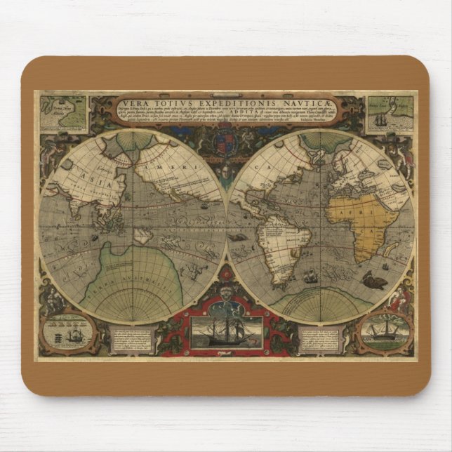 Map Mousepad Hondius 1595 (Frente)