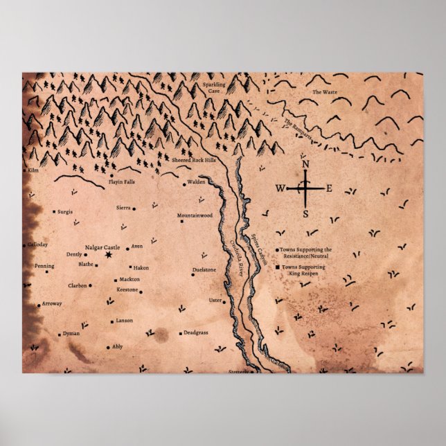 Map of Acktar Poster (Frente)