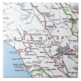 Map of Sonoma County CA -Blue