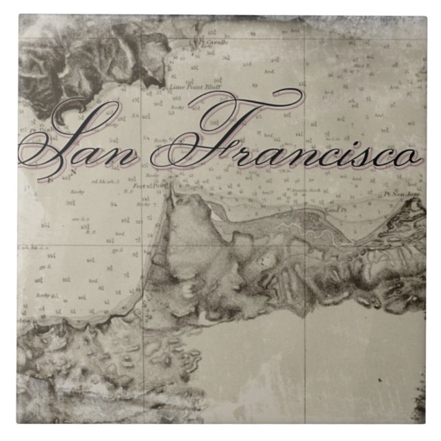 Mapa 1859 de San Francisco Bay (Frente)