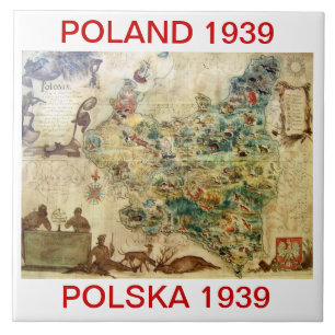 MAPA 1939 DECORATIVO DO AZULEJO 3 DO POLÔNIA