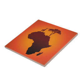 Mapa africano do safari - azulejo