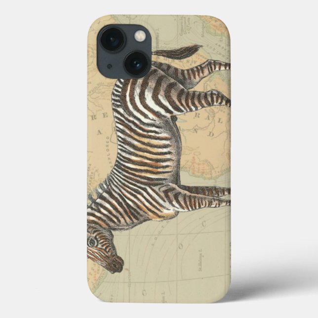 Mapa africano e zebra (Verso)