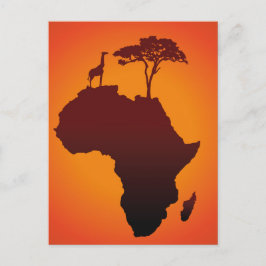 Mapa africano Safari - Cartão postal