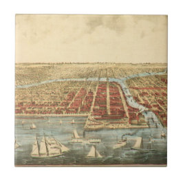 Mapa Antíaco de Chicago, rua La Salle e rio