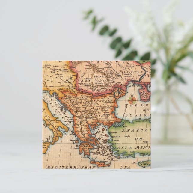 Mapa antigo antigo inspirado (2) (Em pé/Frente)