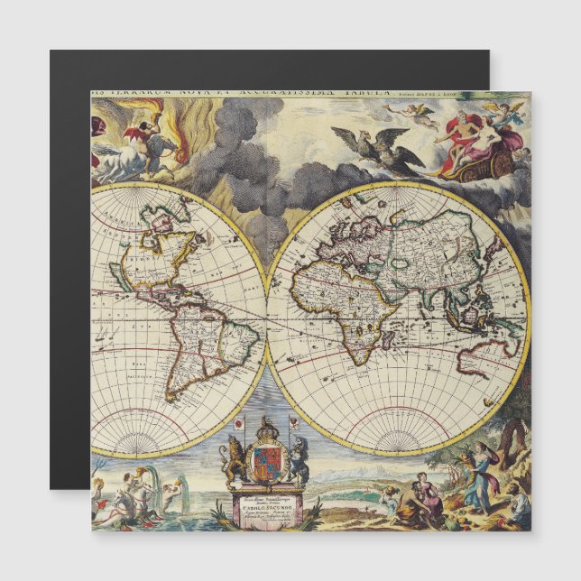 Mapa antigo antigo inspirado (4) (Frente/Verso)