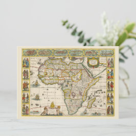 Mapa antigo da África por Hondius e Jansson