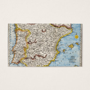 Mapa antigo da espanha & do Portugal cerca dos