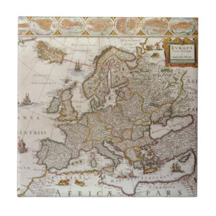 Mapa Antigo da Europa por Willem Jansz Blaeu, c161