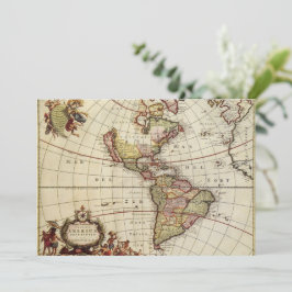 Mapa antigo das Américas por Johannes De Ram