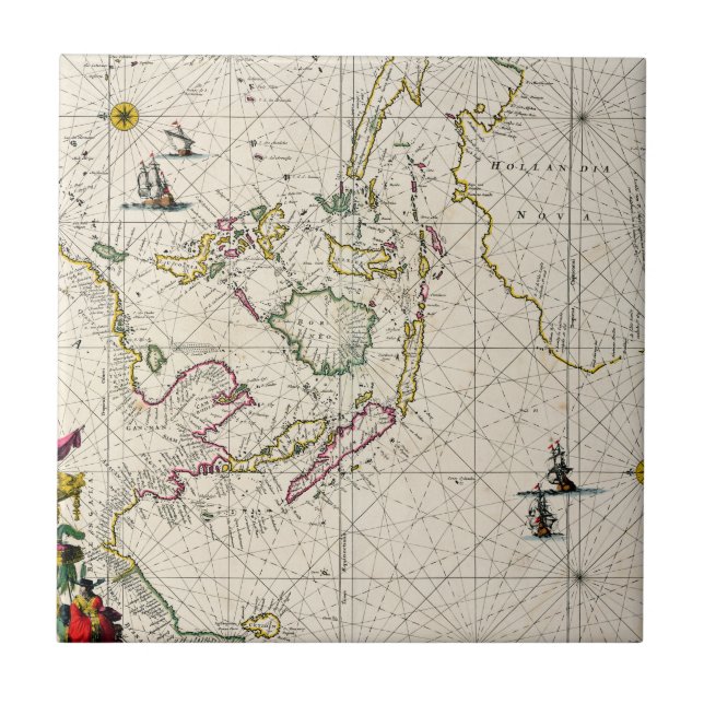 Mapa antigo das Índias do leste (Frente)