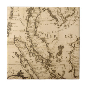 Mapa antigo de 3Sudeste Asiático 1687