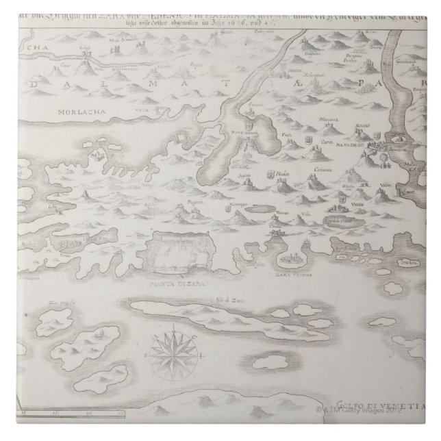 Mapa antigo de Croatia (Frente)