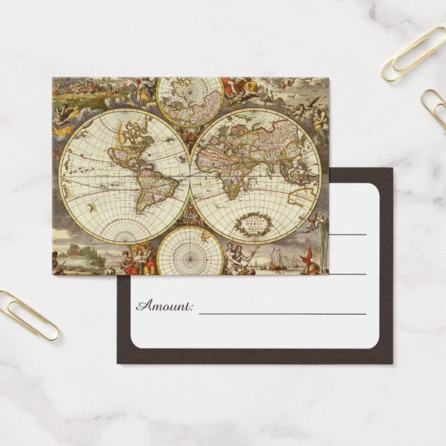 Mapa antigo de Frederick de Wit, c. 1680 (Escritótio)