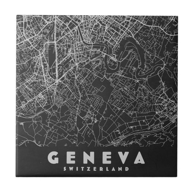 Mapa Antigo de Genebra Suíça (Frente)